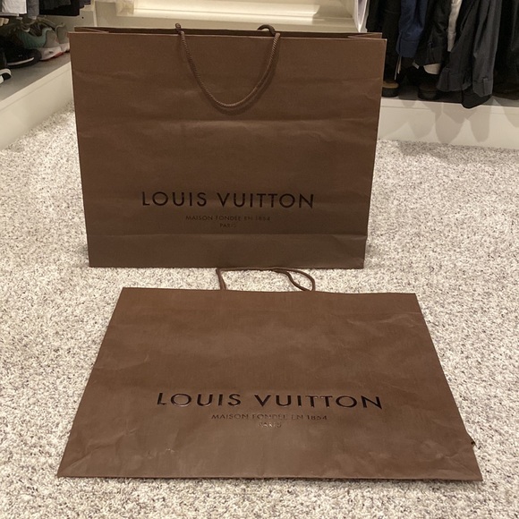 Louis Vuitton LV large brown paper gift tote shopping bags - Picture 1 of 10